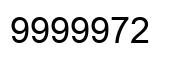 Number 9999972 black image