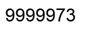 Number 9999973 black image