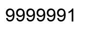 Número 9999991 imagen negro