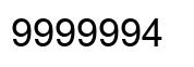 Number 9999994 black image
