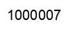 Number 1000007 black image