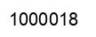 Número 1000018 imagen negro