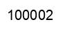 Número 100002 imagen negro