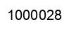 Number 1000028 black image
