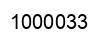 Number 1000033 black image