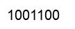 Número 1001100 imagen negro