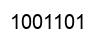 Número 1001101 imagen negro