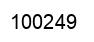 Number 100249 black image