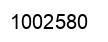 Number 1002580 black image