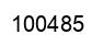 Number 100485 black image