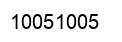 Number 10051005 black image