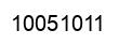 Number 10051011 black image