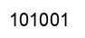 Número 101001 imagen negro