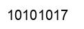 Número 10101017 imagen negro