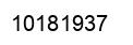 Number 10181937 black image