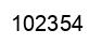 Number 102354 black image