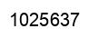 Number 1025637 black image