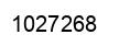Number 1027268 black image