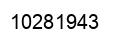 Number 10281943 black image