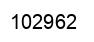 Number 102962 black image