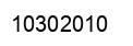 Number 10302010 black image