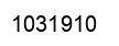 Number 1031910 black image