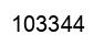 Number 103344 black image