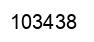 Number 103438 black image