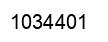 Number 1034401 black image