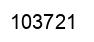 Number 103721 black image