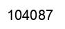 Number 104087 black image