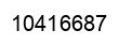 Number 10416687 black image