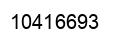 Number 10416693 black image