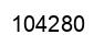 Number 104280 black image