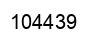Number 104439 black image
