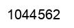 Number 1044562 black image