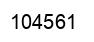 Number 104561 black image