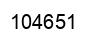 Number 104651 black image
