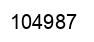 Number 104987 black image