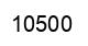 Number 10500 black image