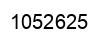 Number 1052625 black image