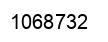 Number 1068732 black image