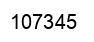 Number 107345 black image