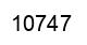 Número 10747 imagen negro