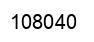 Number 108040 black image