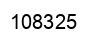 Number 108325 black image