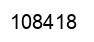 Number 108418 black image