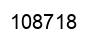 Number 108718 black image