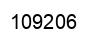 Number 109206 black image