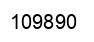 Number 109890 black image